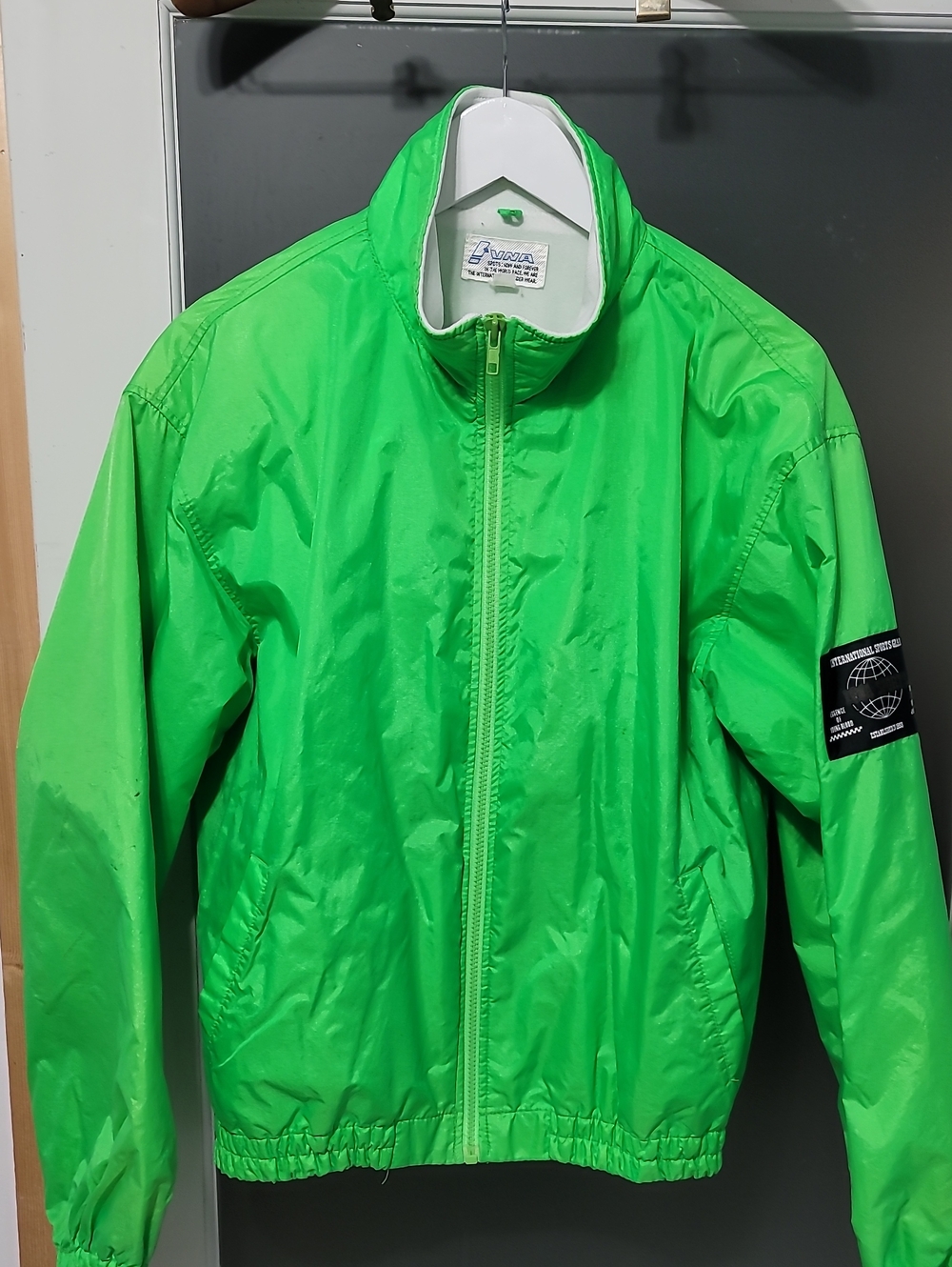 Neon Green Performance Windbreaker Jacket - IVNA Size S